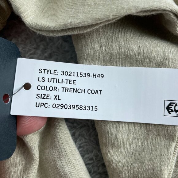 Bass Outdoor LS Utili-Tee Long Sleeve Shirt XL Tan NWT 1732 - Picture 5 of 10